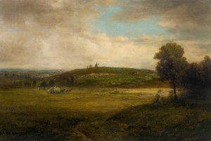 Les moulins de la butte, Montmartre by Theodore Rousseau Oil Painting