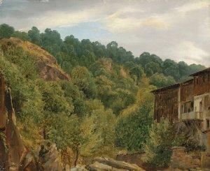 Paysage D'auvergne by Theodore Rousseau Oil Painting