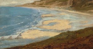Plage Pres Du Mont-Saint-Michel by Theodore Rousseau Oil Painting