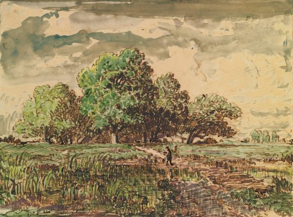 Return From The Fields by Theodore Rousseau - Hand-Painted Oil Painting Reproduction