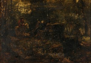 Sous-bois by Theodore Rousseau Oil Painting