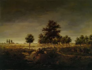 The Forest at Fountainbleu painting by Theodore Rousseau