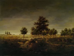 The Forest at Fountainbleu by Theodore Rousseau Oil Painting