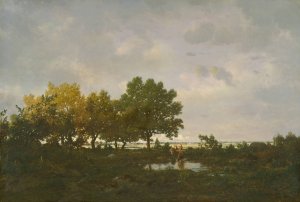 The Pond by Theodore Rousseau Oil Painting