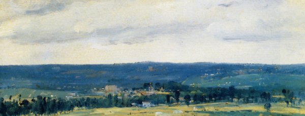 The Seine Valley near Rouen by Theodore Rousseau - Hand-Painted Oil Painting Reproduction