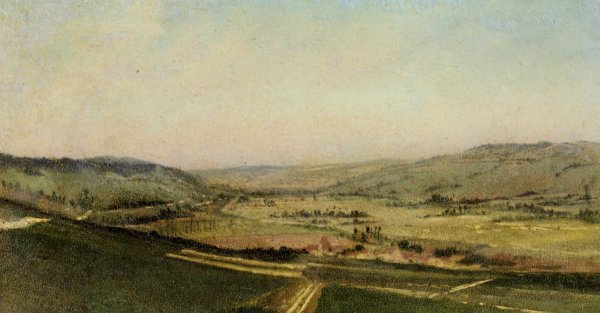 Valle en Normandie by Theodore Rousseau - Hand-Painted Oil Painting Reproduction