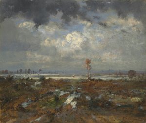 Vue Sur Les Collines De Montmartre by Theodore Rousseau Oil Painting