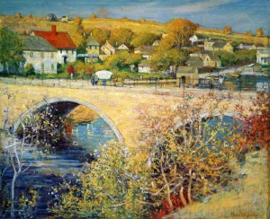 Bridge at Ipswich painting by Theodore Wendel