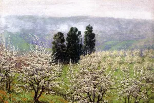 Prune Blossoms of Saratoga by Theodore Wores Oil Painting