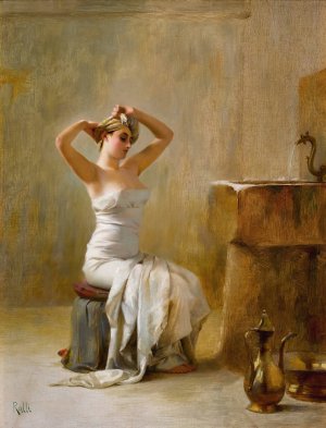 After The Bath by Theodoros Ralli Oil Painting