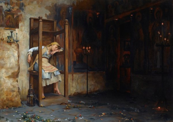 Holy Friday  by Theodoros Ralli - Hand-Painted Oil Painting Reproduction