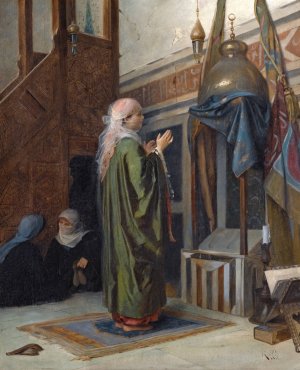 In the Mosque Oil painting by Theodoros Ralli