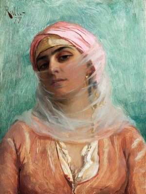 Jeune ottomane by Theodoros Ralli Oil Painting