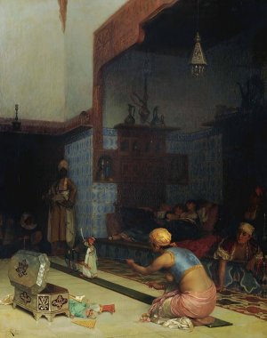 Marionettes In The Harem by Theodoros Ralli Oil Painting