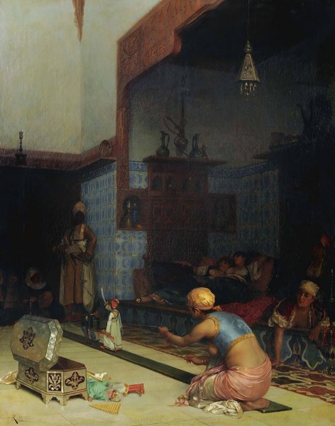 Marionettes In The Harem by Theodoros Ralli - Hand-Painted Oil Painting Reproduction