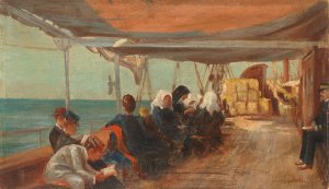 On Shipboard by Theodoros Ralli Oil Painting
