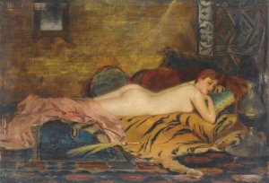 Reclining Nude by Theodoros Ralli Oil Painting