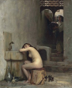 Repos au bain by Theodoros Ralli Oil Painting