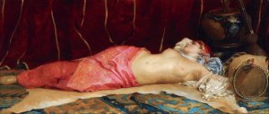 Sleeping Concubine by Theodoros Ralli Oil Painting