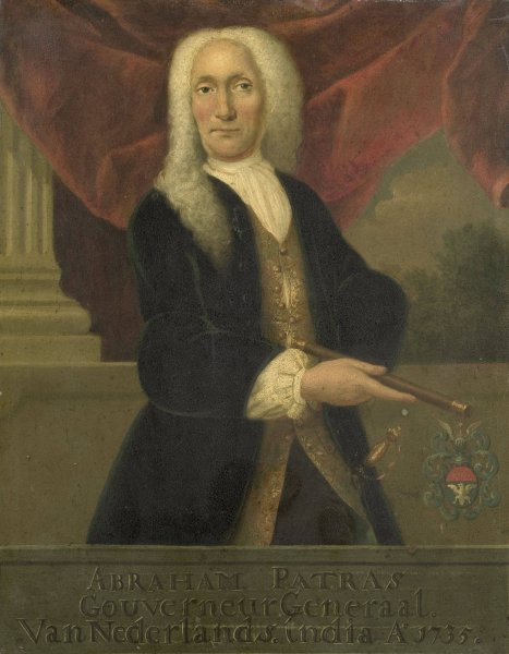 Portrait of Abraham Patras, Governor-General of the Dutch East India Company  by Theodorus Justinus Rheen - Hand-Painted Oil Painting Reproduction