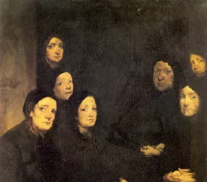 At the Sermon by Theodule Augustine Ribot Oil Painting
