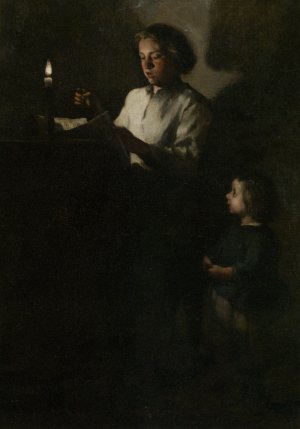 Reading by Candlelight