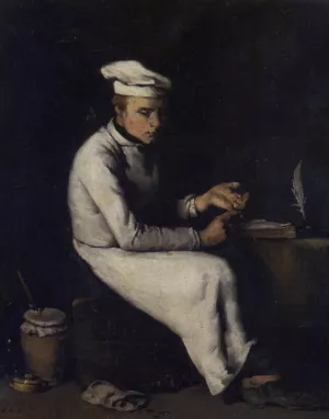 The Cook Accountant painting by Theodule Augustine Ribot