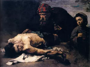 The Good Samaritan by Theodule Augustine Ribot - Oil Painting Reproduction