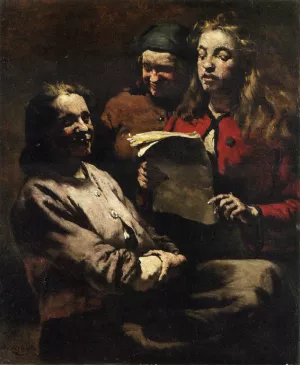 The Story painting by Theodule Augustine Ribot
