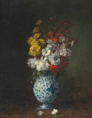 Blumenstuck by Theodule Ribot Oil Painting
