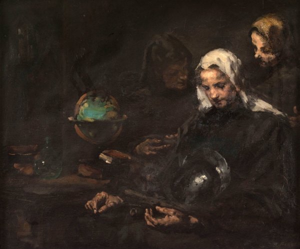 Chez l'antiquaire  by Theodule Ribot - Hand-Painted Oil Painting Reproduction