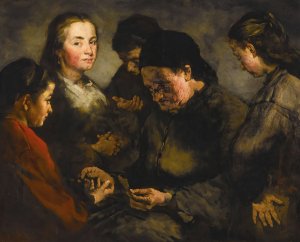 La Diseuse De Bonne Aventure by Theodule Ribot Oil Painting