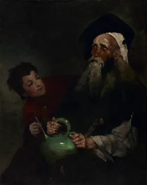 Lazarillo de Tormes and His Blind Master by Theodule Ribot Oil Painting