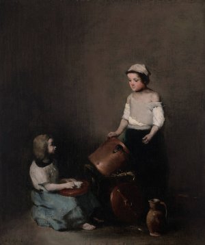 Les petites recureuses by Theodule Ribot Oil Painting