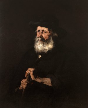 Portrait d'un vieillard by Theodule Ribot Oil Painting