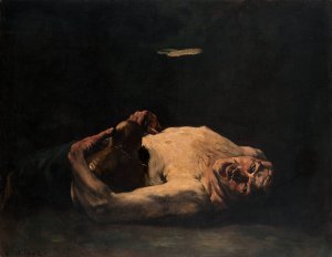The Empty Bottle by Theodule Ribot Oil Painting