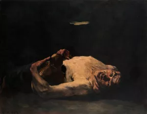 The Empty Bottle by Theodule Ribot Oil Painting