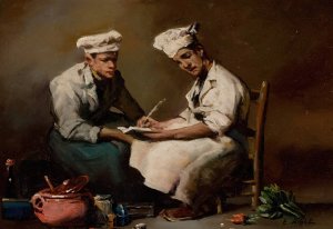 The Recipe by Theodule Ribot Oil Painting