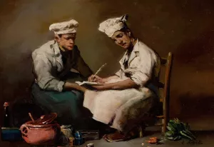 The Recipe by Theodule Ribot Oil Painting