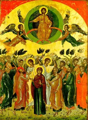 The Ascension by Theophanes The Cretan - Oil Painting Reproduction