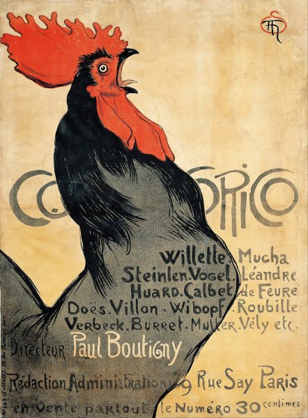 Main Product Photo of Cocorico  Painting by Theophile Alexandre Steinlen