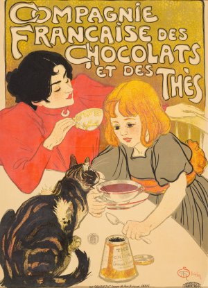 Compagnie Francaise des Chocolats et des Thes by Theophile Alexandre Steinlen Oil Painting