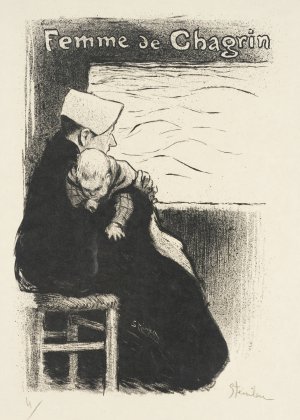 Femme de Chagrin by Theophile Alexandre Steinlen Oil Painting