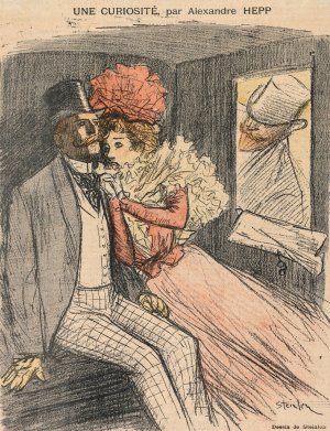 Gil Blas Illustre, Une Curiosite, par Alexandre Hepp by Theophile Alexandre Steinlen Oil Painting