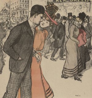 La Becquee, par G. Delaquys by Theophile Alexandre Steinlen Oil Painting