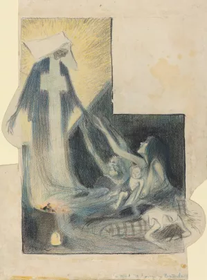 La mort des pauvres-Baudelaire Oil painting by Theophile Alexandre Steinlen