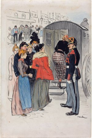 La Rafle by Theophile Alexandre Steinlen Oil Painting