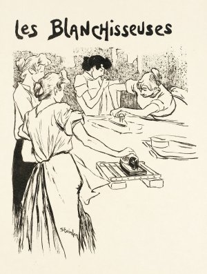 Les Blanchisseuses by Theophile Alexandre Steinlen Oil Painting