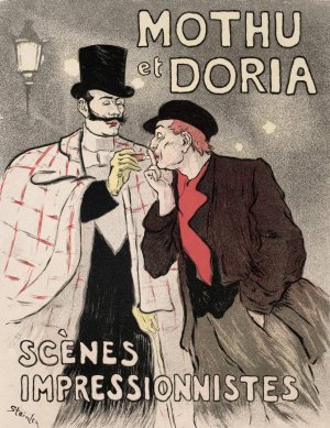 Mothu Et Doria - Scenes Impressionistes by Theophile Alexandre Steinlen Oil Painting
