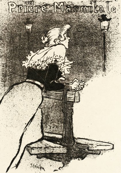 Main Product Photo of Priere Marmitale  Painting by Theophile Alexandre Steinlen